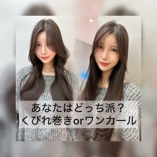 ロング ♥韓国レイヤー/透明 感カラー/目黒慎太郎のヘアスタイル