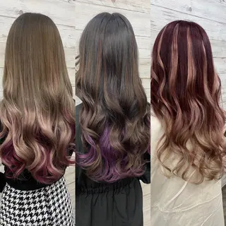 ロング カラー ヘアアレンジ アイブロウ LAVENDIA 初音のヘアスタイル