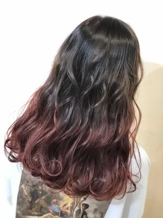 セミロング カラー 海外レイヤー/ 梅田美容室のヘアスタイル