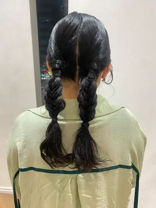 セミロング ヘアアレンジ 増井 彩乃のヘアスタイル