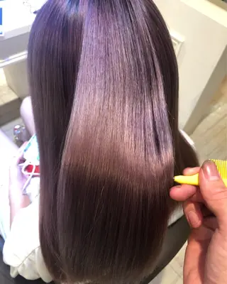 ロング 髪質改善&ストレート ✂︎鈴木青樹のヘアスタイル
