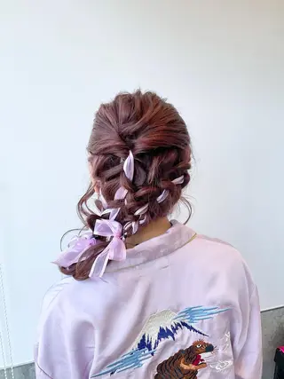 セミロング ヘアアレンジ yoshi ☆のヘアスタイル