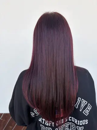 ロング カラー ルプラボウ あいか 韓国ヘア/艶髪のヘアスタイル