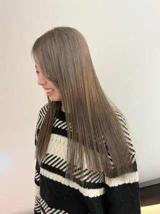 ロング カラー 顔周りカット/透明感 カラー✂️MEIのヘアスタイル