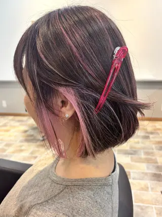 ショート カラー ヘアカラー&縮毛矯正 STAR☆RIVERのヘアスタイル