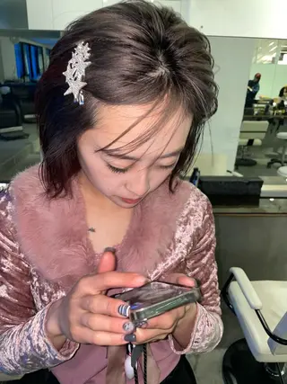 ショート カラー スパイラルパーマ 🌐hina⭐️のヘアスタイル