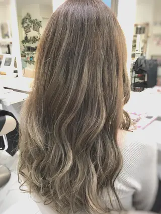 セミロング カラー 山崎俊輔/髪質改善 /バレイヤージュのヘアスタイル