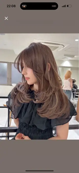 セミロング 🎀 うる艶透明感 カラー / 錦糸町のヘアスタイル