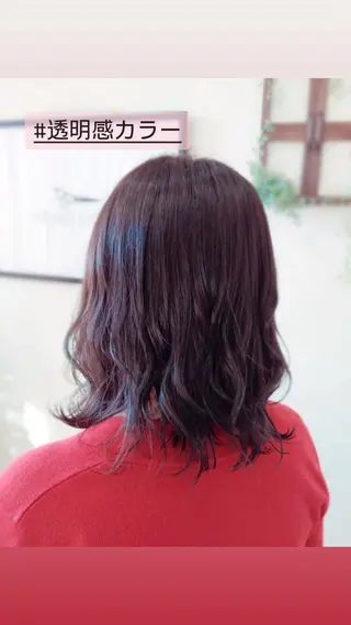 ミディアム カラー 原野 実優羽のヘアスタイル