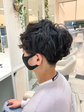 ショート パーマ メンズ 毛流れが作れる 縮毛矯正/渡部純生のヘアスタイル