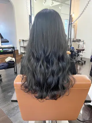 ロング カラー パーマ ヘアアレンジ 名古屋駅/トップス タイリスト/大黒拓哉のヘアスタイル
