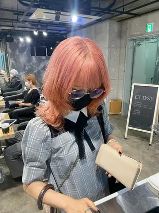 ミディアム カラー エフェクトブリーチ 🌟前澤啓太朗のヘアスタイル