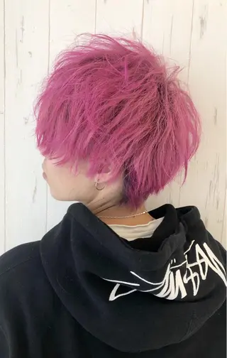 ショート カラー パーマ メンズカット 三村洸斗のヘアスタイル