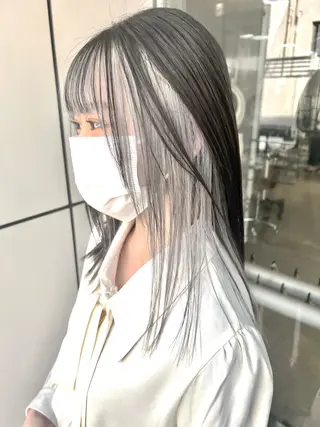 セミロング カラー ヘアアレンジ 🌈インナーカラー ‘ショウマ’🌈のヘアスタイル