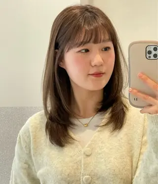 ミディアム ❤︎︎韓国ヘア❤︎︎ 𝑺𝒉𝒊𝒉𝒐のヘアスタイル