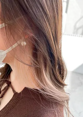 ミディアム カラー 王子田 隼のヘアスタイル