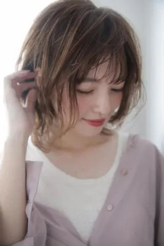 ミディアム カラー レイヤーカット✂️ 横浜No1♡下鳥翔子のヘアスタイル