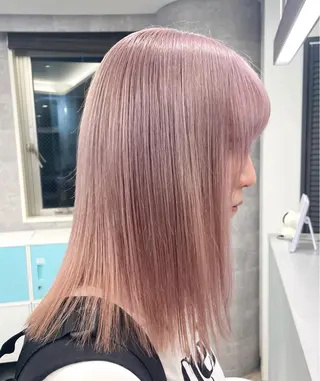セミロング ♡似合わせハイトーン ♡maiのヘアスタイル