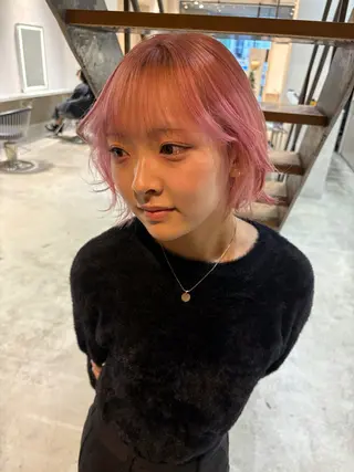 ショート カラー ヘアアレンジ 名古屋/落ちる黒 黒染め落としのヘアスタイル