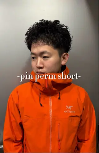 ショート パーマ メンズ 💈メンズ短髪特化 ✂︎伊藤大輝💈のヘアスタイル