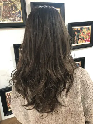 ロング カラー パーマ ヘアアレンジ メンズ ネイル マツエク・マツパ 吉田裕太/ハイライト ダブルカラーのヘアスタイル