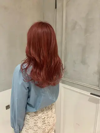 ロング オリーブ カラー✨有坂映哉のヘアスタイル