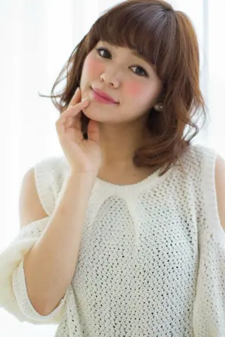 ミディアム セミロング カラー 内藤 達也のヘアスタイル