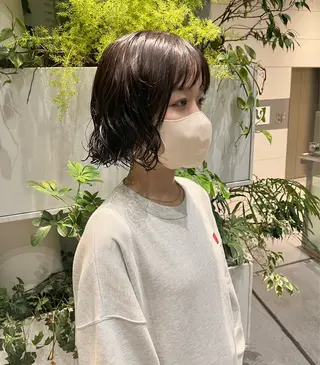 パーマ つぼみ/パーマ ／レイヤー／ボブのヘアスタイル