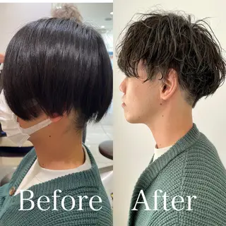 ショート パーマ ヘアアレンジ メンズ メンズパーマ特化/ メッシュ/薫/店長のヘアスタイル