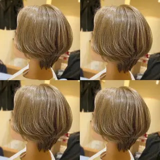 ショート カラー 金島 青のヘアスタイル