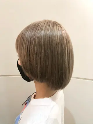 ミディアム カラー 興津/韓国レイヤー ダブルカラー美髪縮毛のヘアスタイル