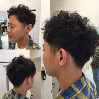 ショート パーマ メンズ Vir by browのヘアスタイル