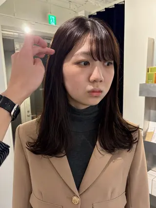 セミロング カラー 村田 りょうやのヘアスタイル