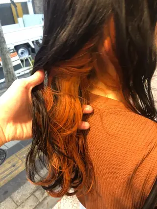 セミロング カラー 東條 克義のヘアスタイル