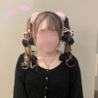 ヘアアレンジ 顔周り/ガーリー /ヘアメ/あつはのヘアスタイル