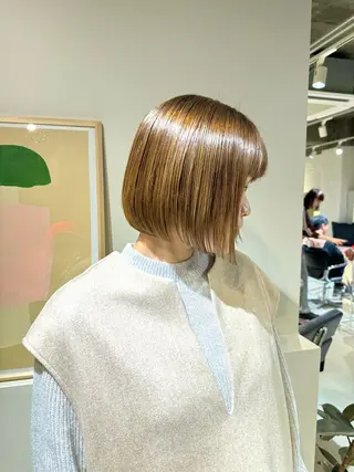 ショート カラー 髪質改善マスター 長尾勇弥/梅田中津のヘアスタイル