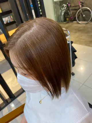 ミディアム カラー ヘアアレンジ メンズ キッズ ネイル マツエク・マツパ 透明感カラー🤎 ゆりのヘアスタイル