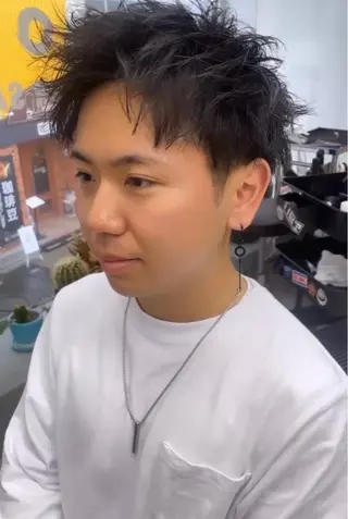 ショート パーマ メンズ専門サロン wokeのヘアスタイル