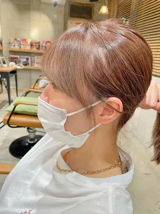 セミロング 日比崚介🍀 おくれげ小顔カットのヘアスタイル