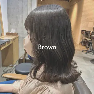 セミロング カラー Eri 🌿透明感・艶カラーのヘアスタイル