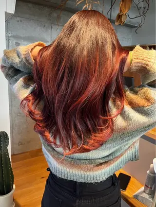 セミロング カラー メンズ Haruka 香椎美容室のヘアスタイル
