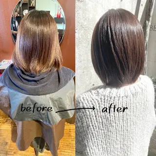 ミディアム カラー 日高 香織のヘアスタイル