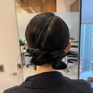ロング カラー ヘアアレンジ 縮毛矯正+モテカラー 🎀✨MIHOのヘアスタイル