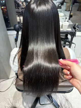 ロング ninaアイドル前髪 ×透明感🎀のヘアスタイル