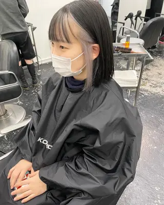 ミディアム パーマ ヘアアレンジ メンズ キッズ ブリーチ　ハイトーン 特化🌈フジタハルキのヘアスタイル