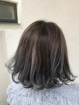 ミディアム カラー パーマ ヘアアレンジ 【白髪ぼかし 専門GBG】自由が丘のヘアスタイル
