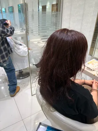 ミディアム 縮毛矯正&髪質改善 西野のヘアスタイル