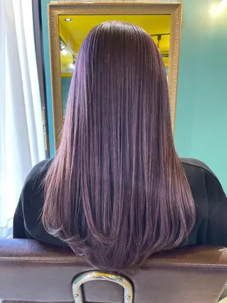 ロング カラー 末石 智のヘアスタイル