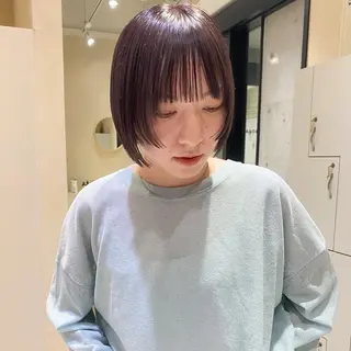 ショート カラー ボブ/ミニボブ 透明感カラーkadoのヘアスタイル