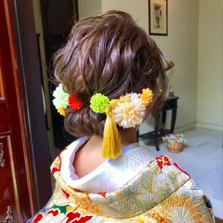 ミディアム ヘアアレンジ 池田 景子のヘアスタイル